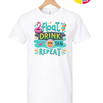 Float, Drink, Tan Repeat Vibes Tee