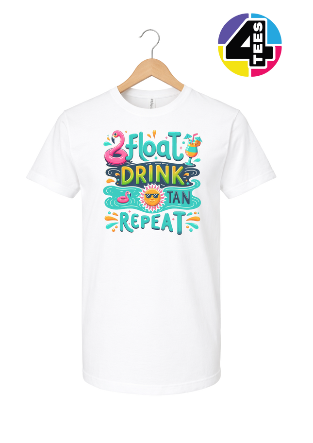 Float, Drink, Tan Repeat Vibes Tee