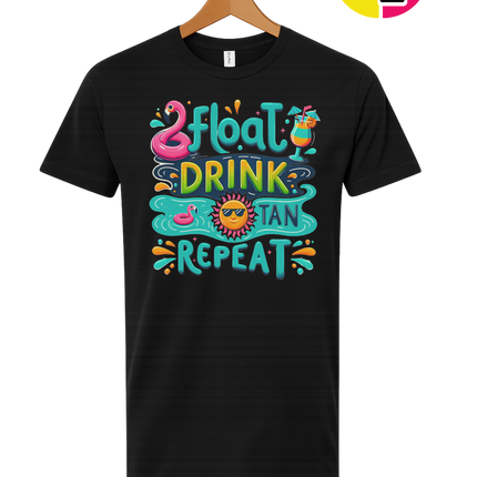 Float, Drink, Tan Repeat Vibes Tee