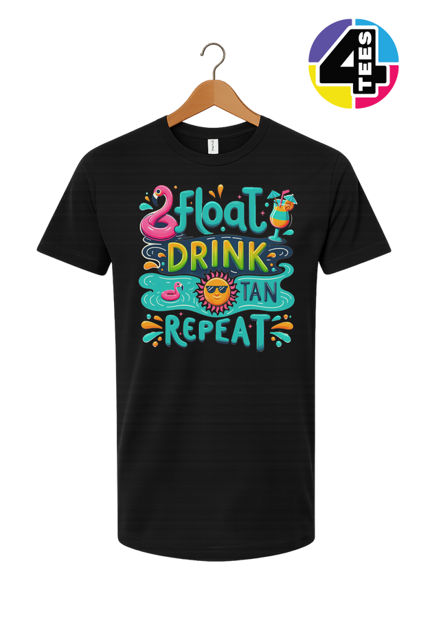 Float, Drink, Tan Repeat Vibes Tee