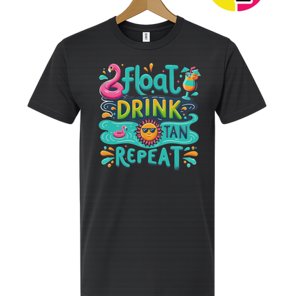 Float, Drink, Tan Repeat Vibes Tee