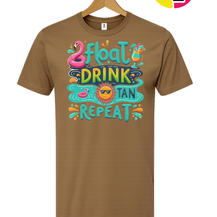 Float, Drink, Tan Repeat Vibes Tee