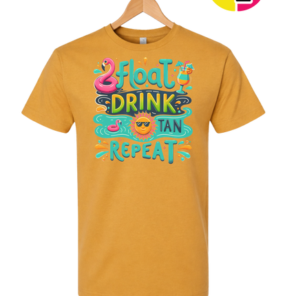 Float, Drink, Tan Repeat Vibes Tee