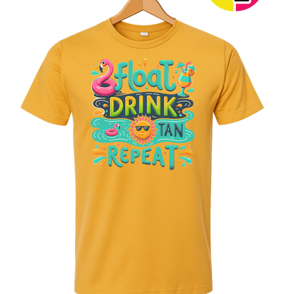 Float, Drink, Tan Repeat Vibes Tee