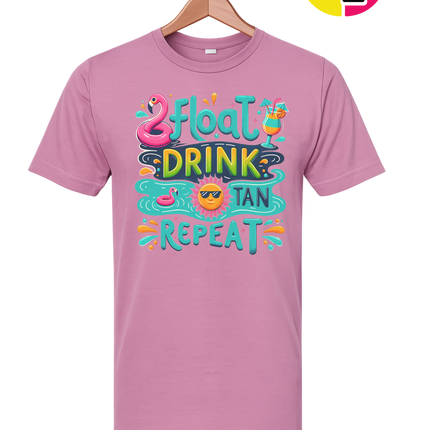 Float, Drink, Tan Repeat Vibes Tee