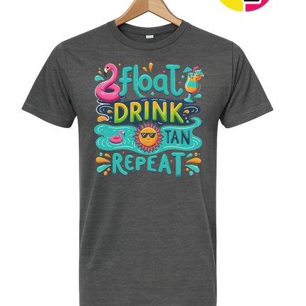 Float, Drink, Tan Repeat Vibes Tee