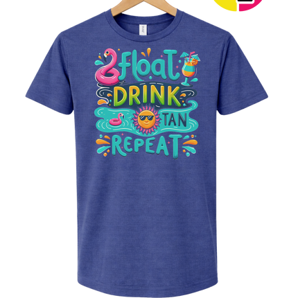Float, Drink, Tan Repeat Vibes Tee