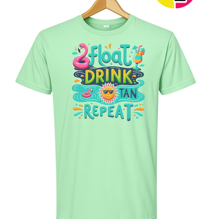Float, Drink, Tan Repeat Vibes Tee