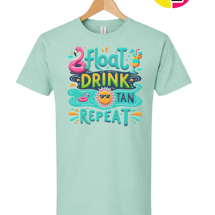 Float, Drink, Tan Repeat Vibes Tee