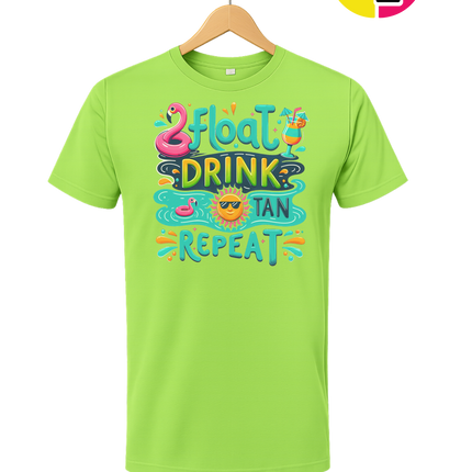Float, Drink, Tan Repeat Vibes Tee