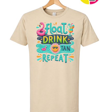 Float, Drink, Tan Repeat Vibes Tee
