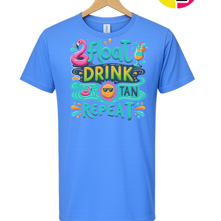 Float, Drink, Tan Repeat Vibes Tee