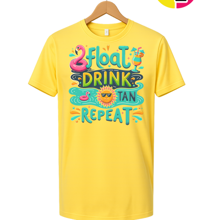 Float, Drink, Tan Repeat Vibes Tee