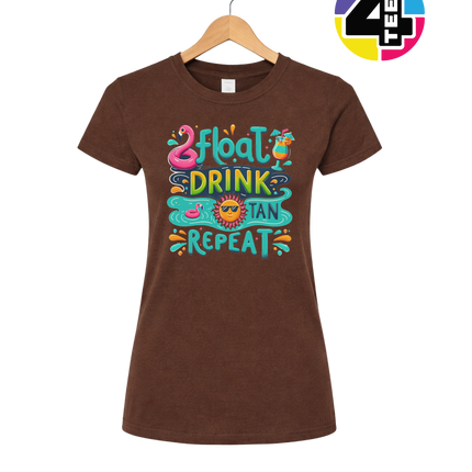 Float, Drink, Tan Repeat Vibes Women's Tee