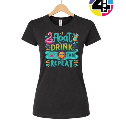 Float, Drink, Tan Repeat Vibes Women's Tee