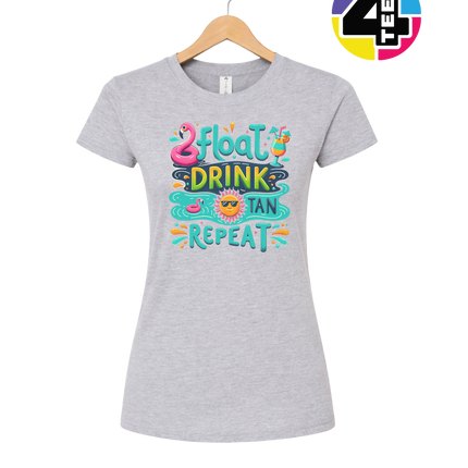 Float, Drink, Tan Repeat Vibes Women's Tee