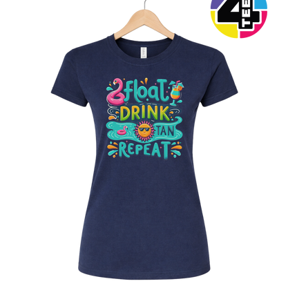 Float, Drink, Tan Repeat Vibes Women's Tee