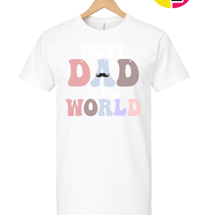 Groovy Moustache Best Dad Tee