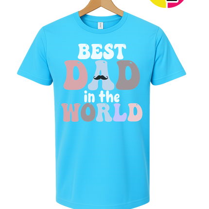 Groovy Moustache Best Dad Tee