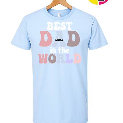 Groovy Moustache Best Dad Tee