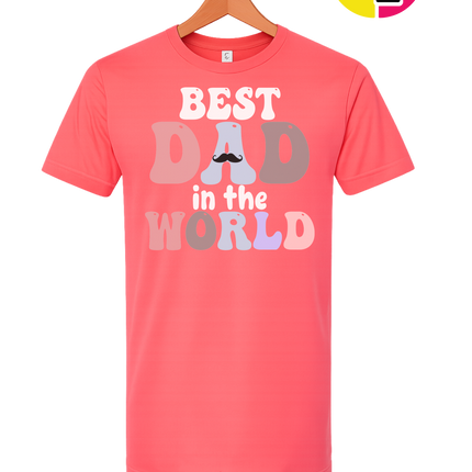Groovy Moustache Best Dad Tee