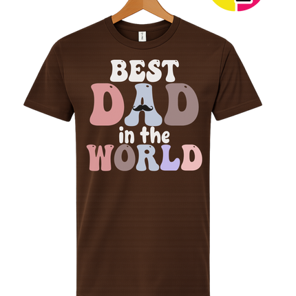Groovy Moustache Best Dad Tee