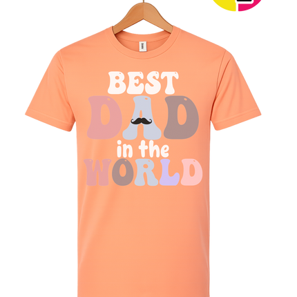Groovy Moustache Best Dad Tee