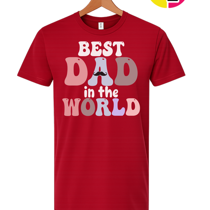 Groovy Moustache Best Dad Tee