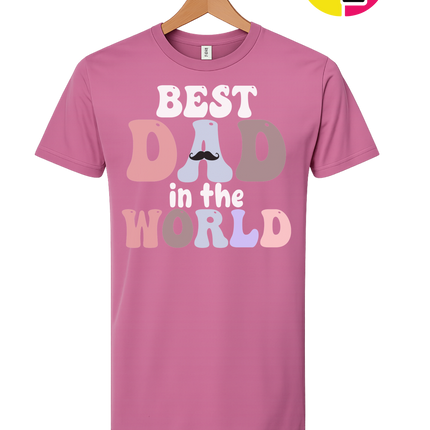 Groovy Moustache Best Dad Tee