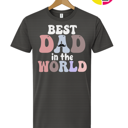 Groovy Moustache Best Dad Tee