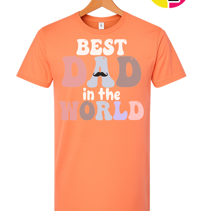 Groovy Moustache Best Dad Tee