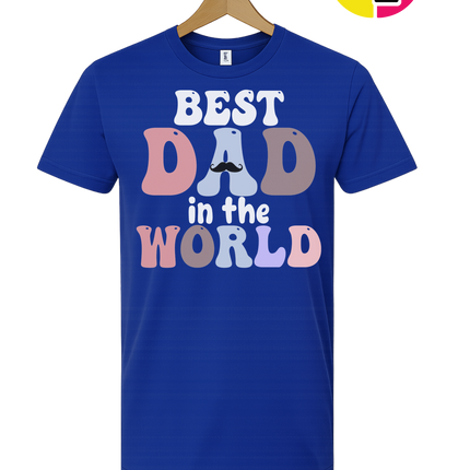Groovy Moustache Best Dad Tee