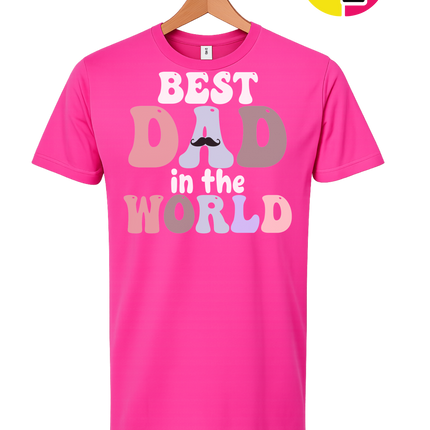 Groovy Moustache Best Dad Tee