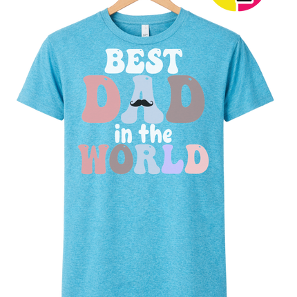 Groovy Moustache Best Dad Tee