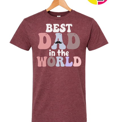 Groovy Moustache Best Dad Tee