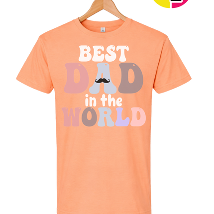 Groovy Moustache Best Dad Tee