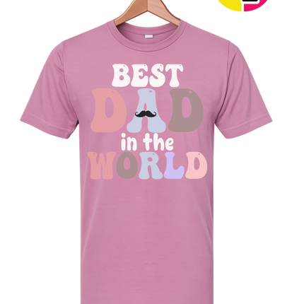 Groovy Moustache Best Dad Tee