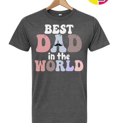 Groovy Moustache Best Dad Tee
