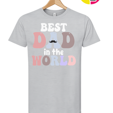 Groovy Moustache Best Dad Tee