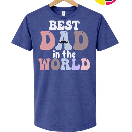 Groovy Moustache Best Dad Tee
