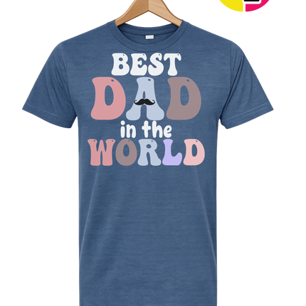 Groovy Moustache Best Dad Tee