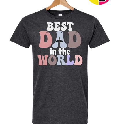 Groovy Moustache Best Dad Tee