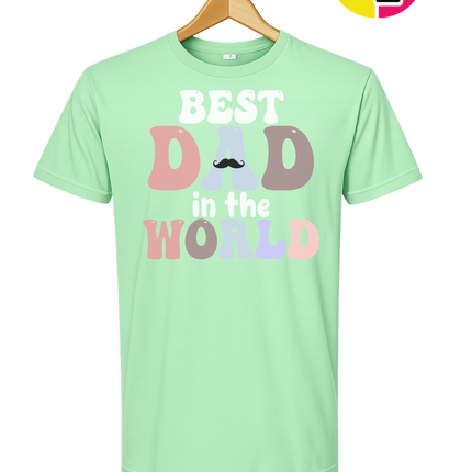 Groovy Moustache Best Dad Tee
