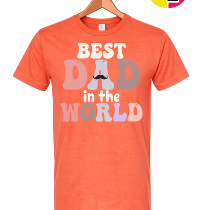 Groovy Moustache Best Dad Tee