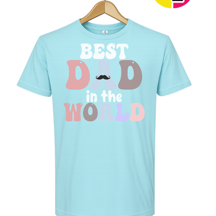 Groovy Moustache Best Dad Tee