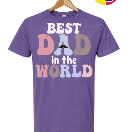 Groovy Moustache Best Dad Tee