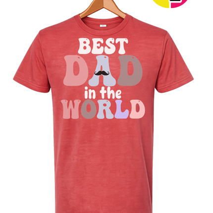 Groovy Moustache Best Dad Tee