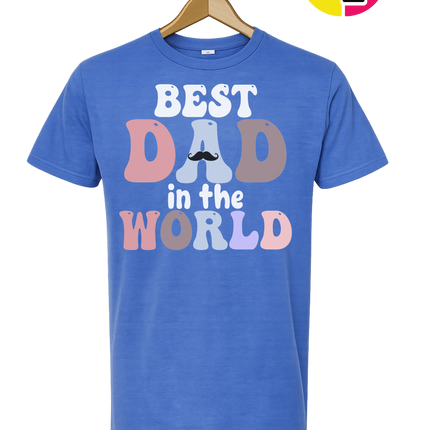 Groovy Moustache Best Dad Tee