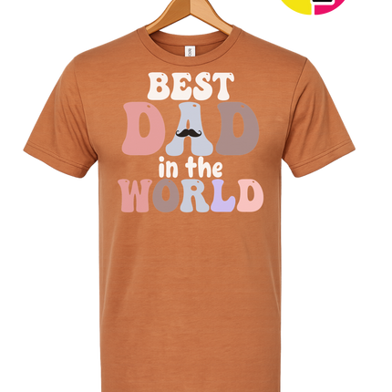 Groovy Moustache Best Dad Tee