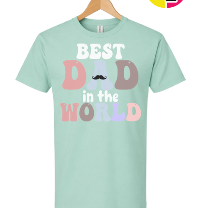 Groovy Moustache Best Dad Tee